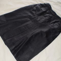 Leather jacket and skirt