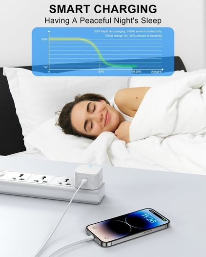 30W Fast Charger for iPhone,[MFi Certified] USB C Fast Charger Plug Power Adapter with 6FT Type C to Lightning Cable Compatible with iPhone 14/13/12/11 Pro/Pro Max/XS Max/XS/XR/X/SE/8/iPad and More