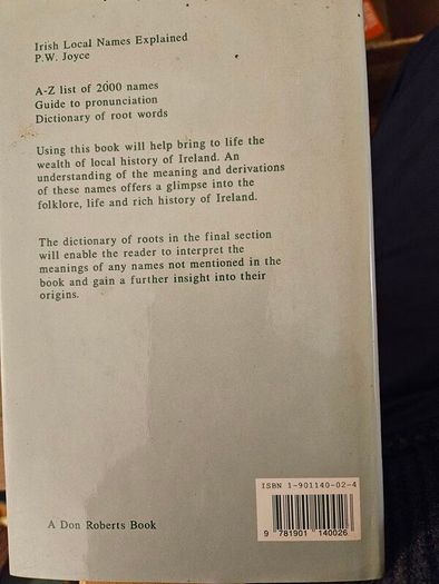 Irish Local Names Explained. By P. W. Joyce. Hardback With Dustjacket In Good Condition.  See Photos For Same.