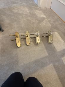 Gold internal door handles x5 for twenty euro