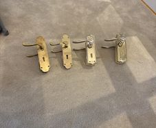 Gold internal door handles x5 - twenty euro