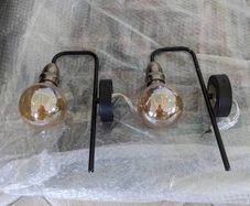 Kiefer wall light black & antique brass