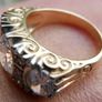 Vintage 9ct Solid Gold 375 Beautiful Trilogy Ring 10,2g Image 10