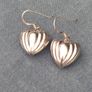 Vintage Sterling Silver Love heart earrings Image 3