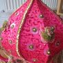 stunning bright pink chandelier ceiling light BNWT Image 7