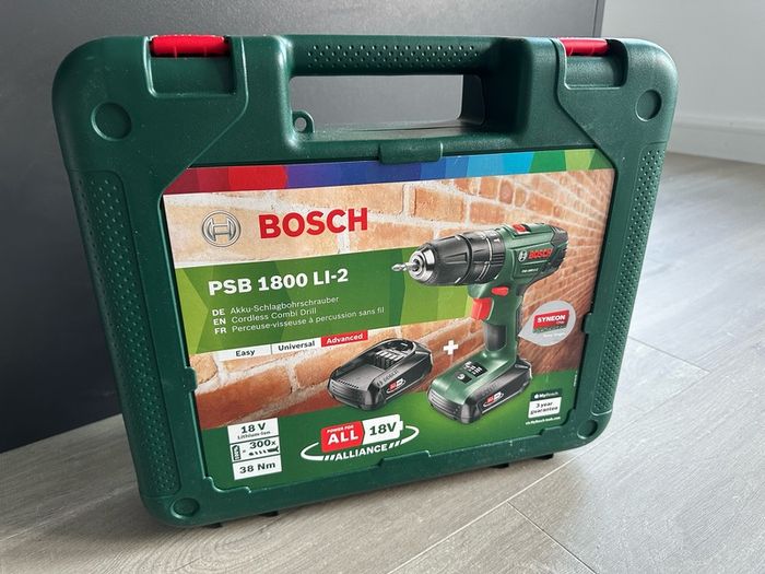 Cordless Combi Drill PSB 1800 LI-2 with X-Line Drill and Screwdriver Bit Set