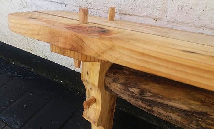 Rustic Driftwood Stove Mantel / Floating Shelf