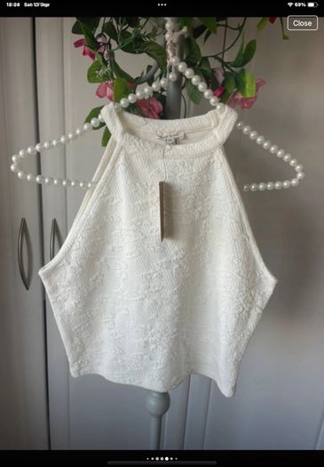 top Bnwt size 10 cream top river island