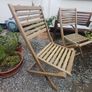 2 x Wooden Garden Chairs Image 4