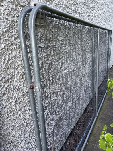 2 x Temporary Fencing Panels - 2m High x 3.5m Wide - Very Good Condition