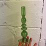 Glass Candleholder & Unused Wax Candle Stock Image 7