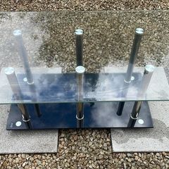 Glass/chrome coffee table