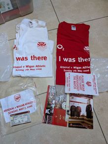 Arsenal V Wigan Last Highbury Game tshirt programme ticket