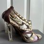 Jimmy Choo Cyndi Rhinestone Lucite Sandals - Sz 39.5 Image 6