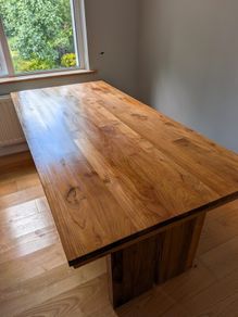 Large Contemporary Hardwood Dining Table