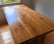 Large Contemporary Hardwood Dining Table