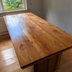 Large Contemporary Hardwood Dining Table