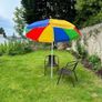 Summer Pride Rainbow Or Black & Red Garden Pub Party Parade Umbrellas. Brand New In Box 2 Metre Image 3