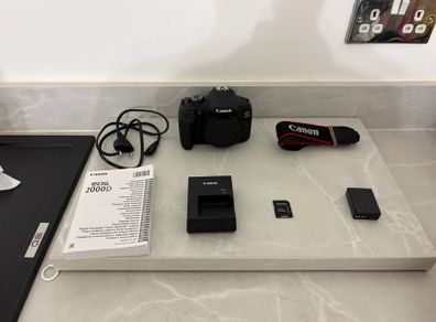 canon eos 2000d with 128gb sd card