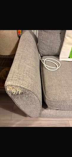 L corner grey sofa and foot stool