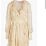 Zimmermann Ruffled metallic fil coupe silk-blend mini wrap dress Image 3