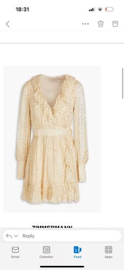 Zimmermann Ruffled metallic fil coupe silk-blend mini wrap dress