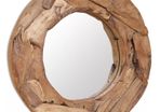 Decorative Mirror Teak 60 cm Round