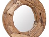 Decorative Mirror Teak 60 cm Round