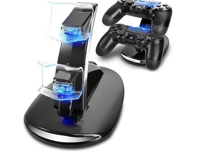 New Playstation 4 Dual Gamepad Controller Docking Station Charger PS4 #1084