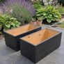 Handcrafted Solid Wood Garden Planters (Painted Black) Image 2