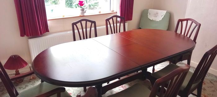 Dining room table and chairs