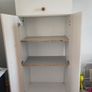 White wooden wardrobe with shelves Image 2