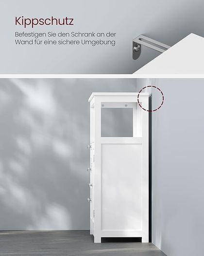 Bathroom Cabinet with drawers and door   White FREE DELIVERY