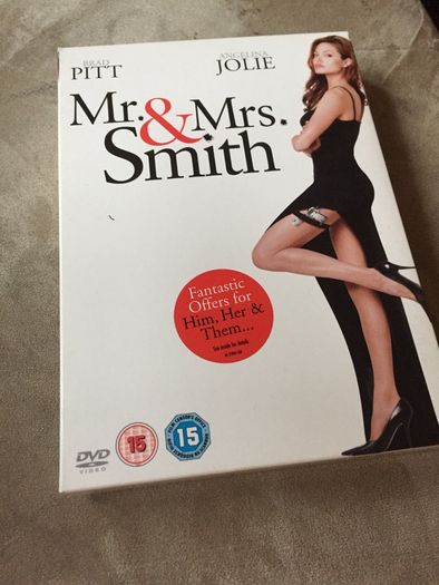 Mr & Mrs Smith DVD including sleeve