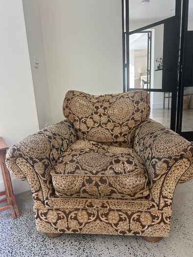 Large sofa and armchair