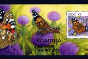 2005 Ireland Stampa Members Souvenir Butterflies Commemorative Stamp Miniature Sheet Overprinted for Stampa Mint Never Hinged (MNH)