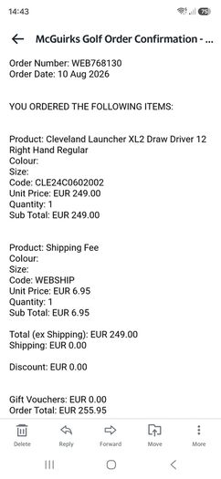 Cleveland Mens Driver - As New - Warranty Included
