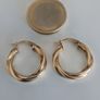 9K gold hoop earrings Image 2