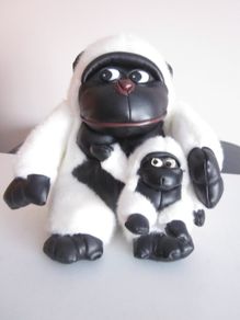 Plush Mania Gorilla with Baby Gorilla Stuffed Toy 9"