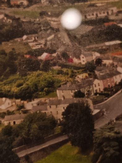 Framed print of air of village may be enniskerry Co. Wicklow.