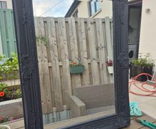 Dark Navy vintage Mirror - heavy