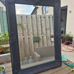 Dark Navy vintage Mirror - heavy