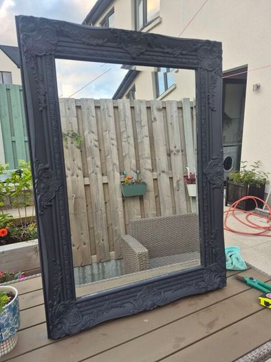Dark Navy vintage Mirror - heavy