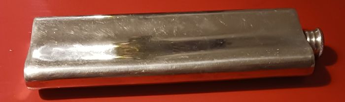 Pewter whiskey flask/ The one That got away