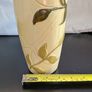 Tall Ceramic Vase Cream Green Botanical Branch Slim 40cm Modern Decor Image 7