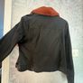 Faux leather/ fur trim biker jacket Image 4