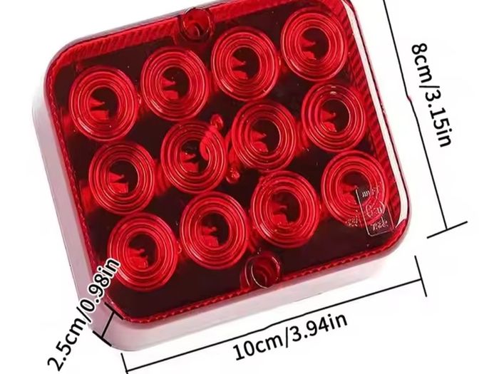 1pc 12LED Rear Tail/Fog Light Lamp Trailer Truck Caravan Bus Foglight