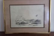 Original Picture in Pencil Signed Irish Artist Tom Roche