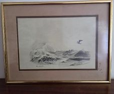 Original Picture in Pencil Signed Irish Artist Tom Roche