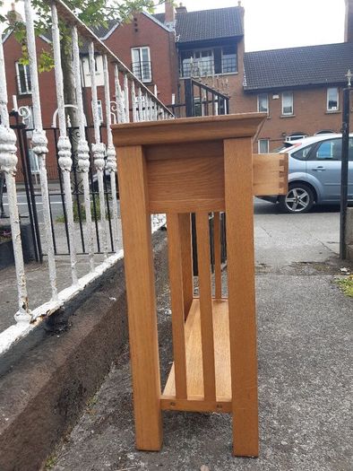 oak  console table